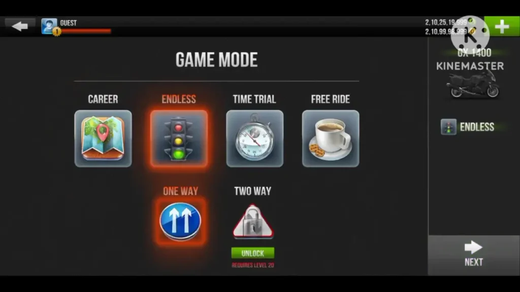 traffic rider game mode modes